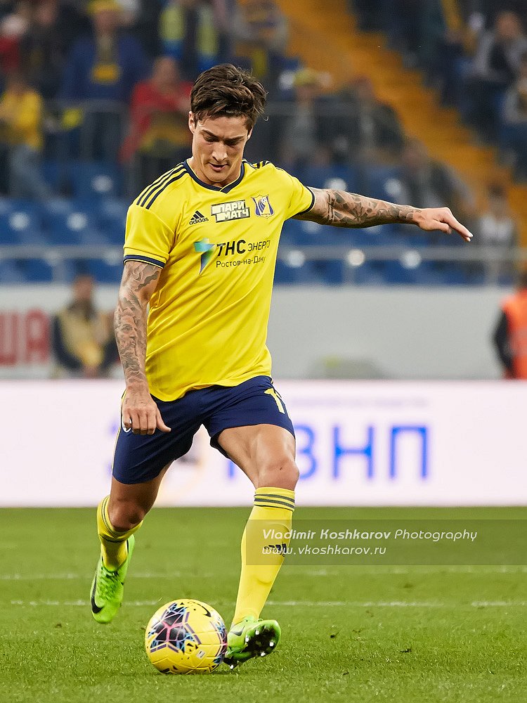 Mathias Normann of FC Rostov in action