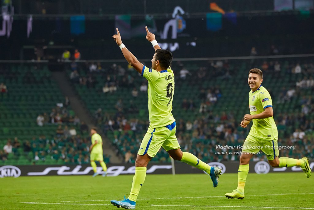 Angel Rodriguez of Getafe CF celebrates his goal