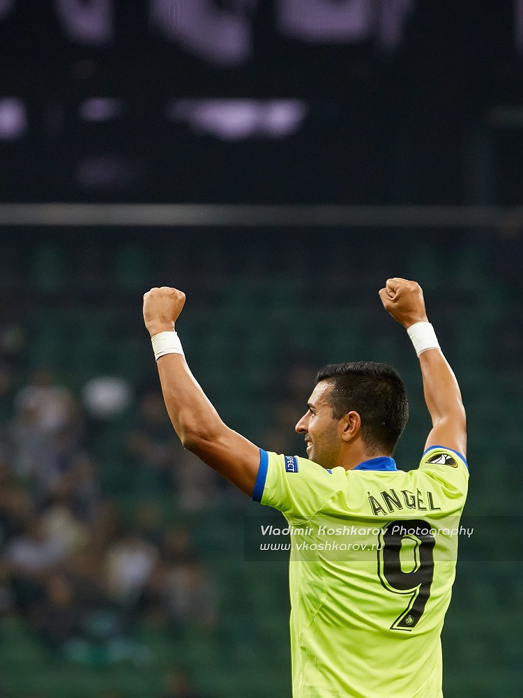 Angel Rodriguez of Getafe CF celebrates his goal